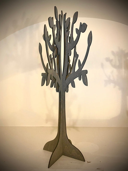 3D Wooden Tree Tabletop Decor, Leafy Design, Multiple Sizes