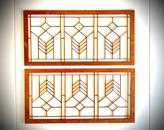Boho Modern Art Deco Art Deco Geometry wood wall art, 2 panel in multiple sizes and finishes, decor wall art original D