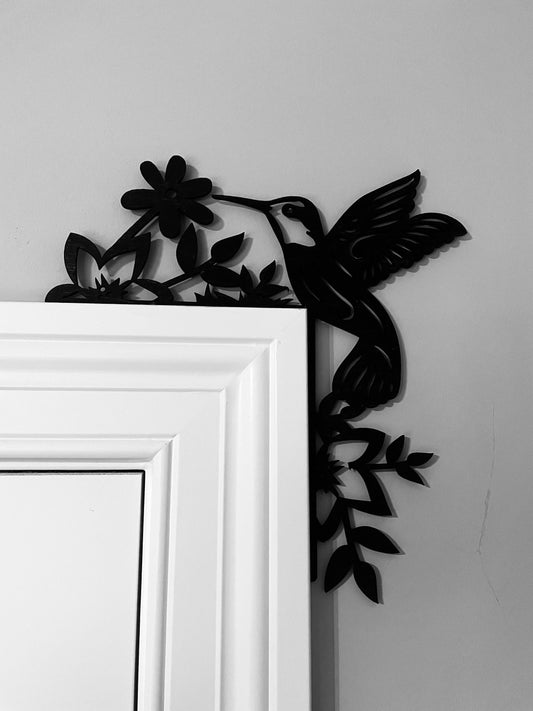 Hummingbird Wood Window & Door Corner Accent & Trim | Set of 2 | Multiple Sizes & Finishes | Style 02