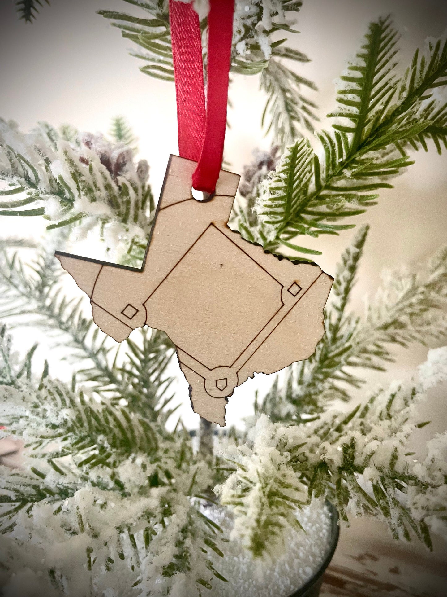 Baseball State Shape Wood Ornament & Gift Tag | Custom State | Baseball Gift | Coach Gift