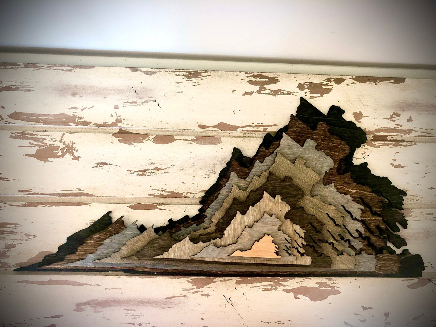 Virginia Stacked State 3D Wood Table & Wall Art | Multi-Color