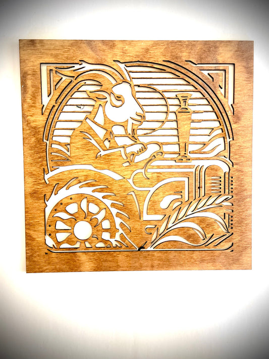 Whimsical Livestock Driving Tractors Wood Wall Art | Cow, Goat, Pig & Chicken | 4-Panel Set | Multiple Sizes & Finishes