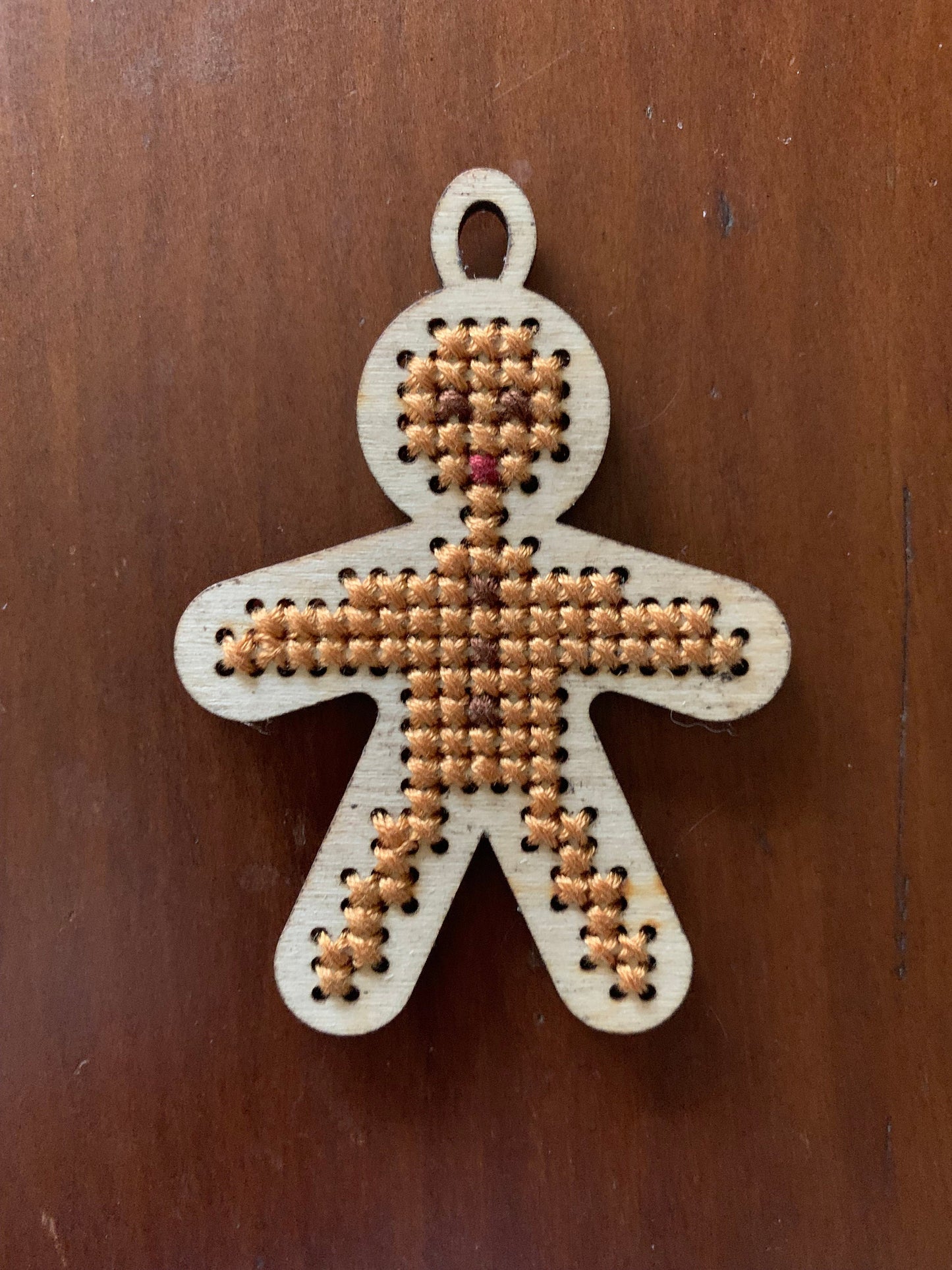 Cross Stitch Gingerbread Man Christmas Ornament Wood Blanks | Assorted Quantities
