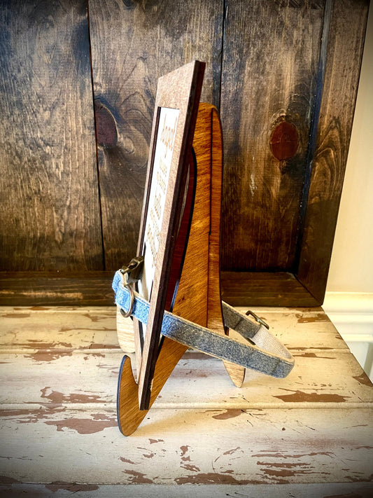 Dog & Cat Memorial Leash Display | Custom Engraved & Framed Wood | Optional Easel | Pet Loss Gift