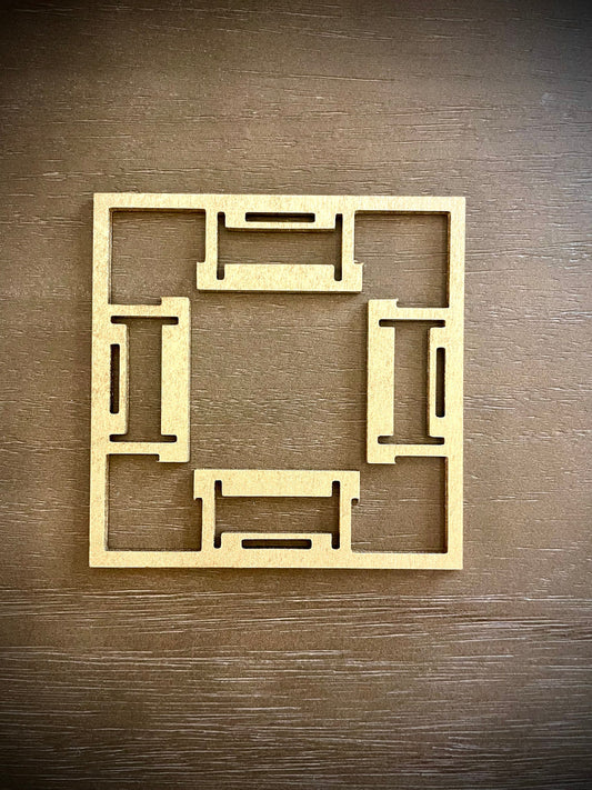 Boho Modern Art Deco Art Deco wood drawer knob or pull accent available in natural or 14 other finishes. 2 pieces. Set V