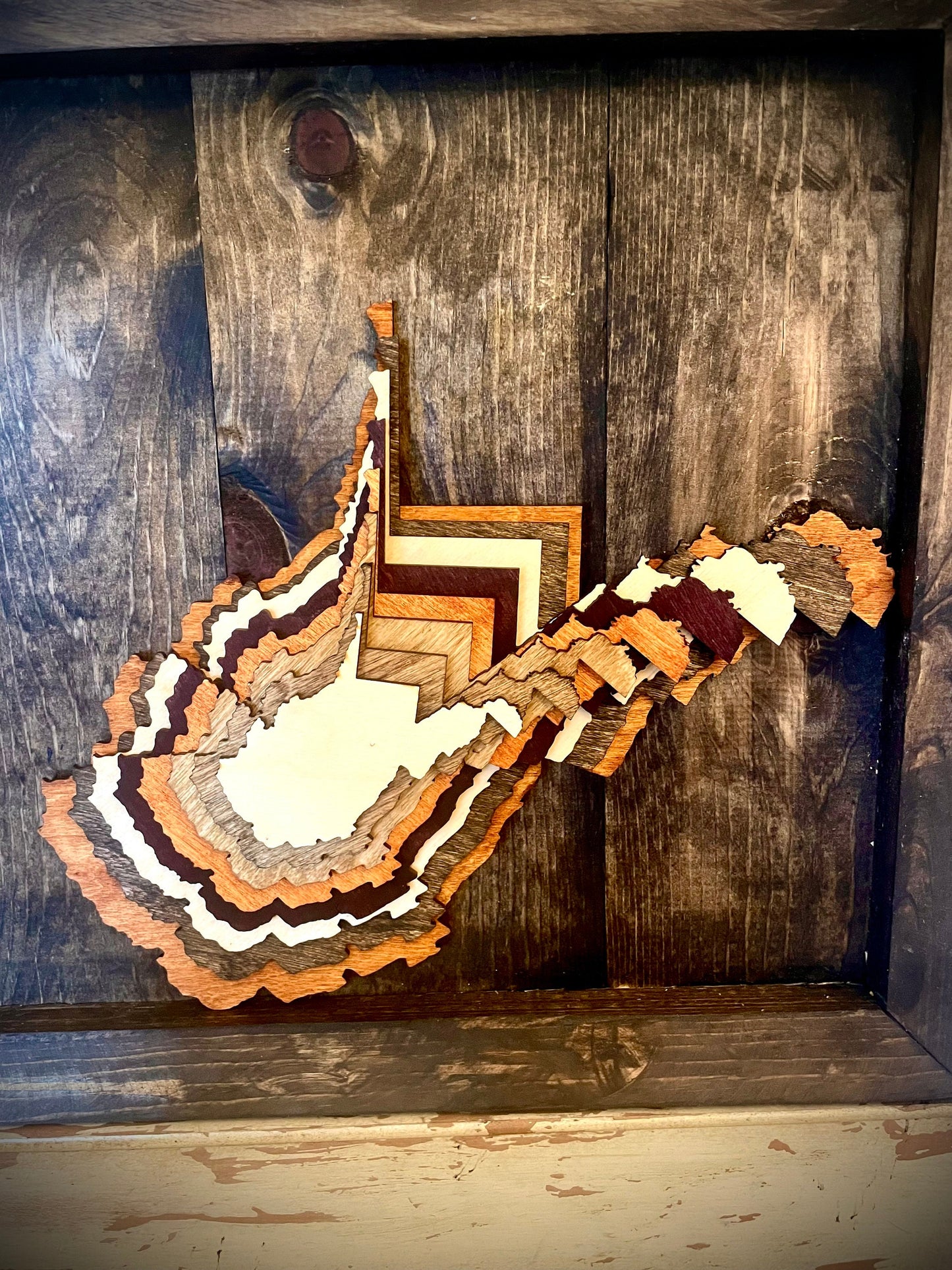 West Virginia Stacked State 3D Wood Table & Wall Art | Multi-Color