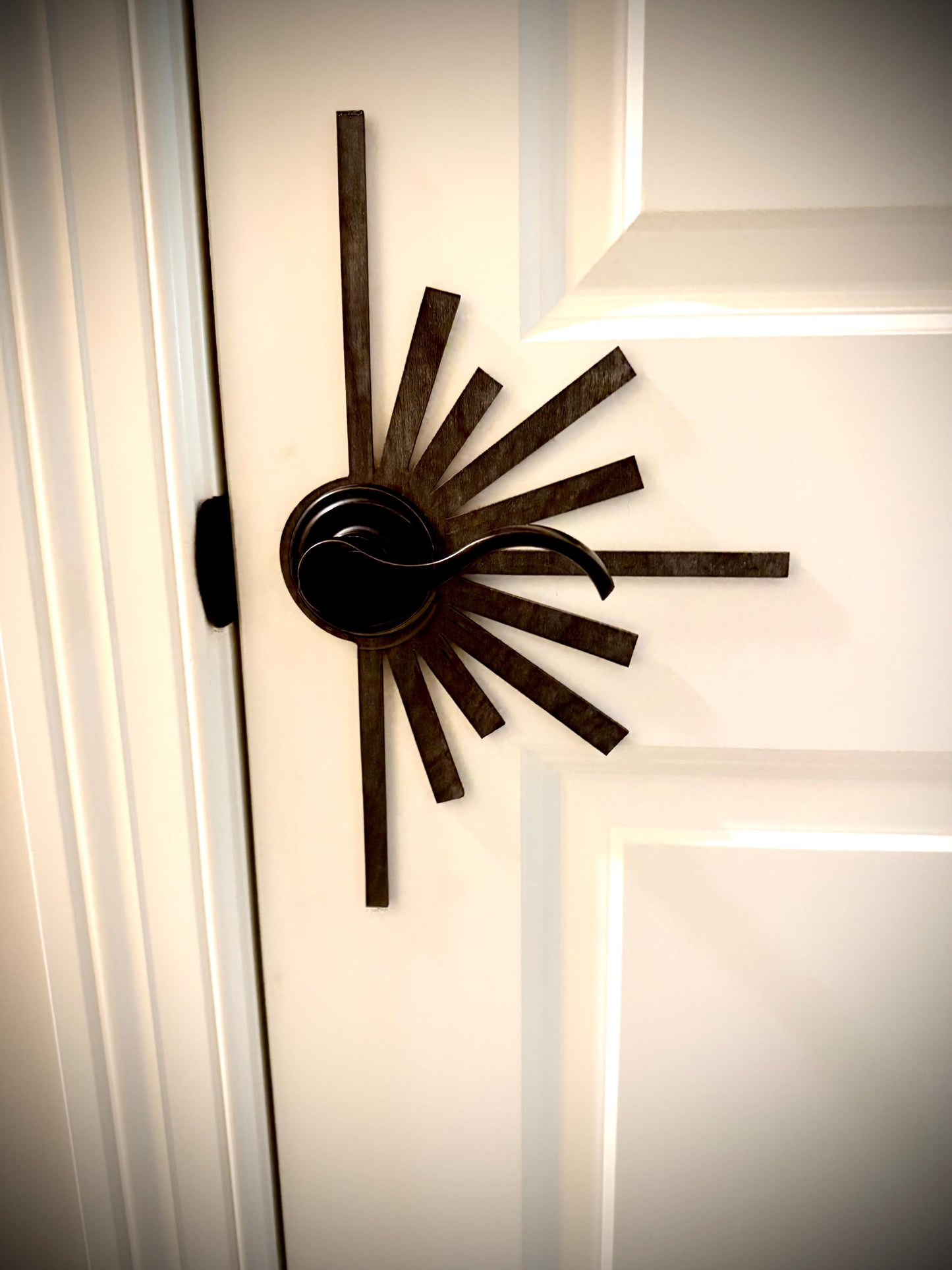 Art Deco Wood Door Knob Accent - 2 Pieces - Set Q-1