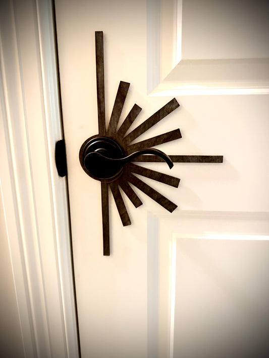 Art Deco Wood Door Knob Accent - 2 Pieces - Set Q-1