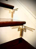 Verve-art deco staircase corner accents / embellishments (set of 4) in natural or other finishes- set AK