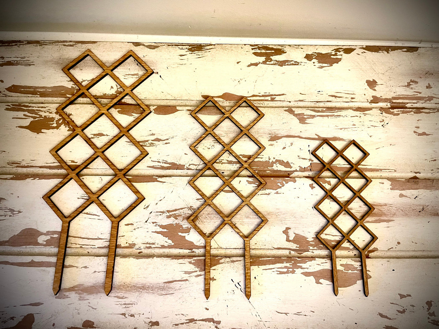 Boho Indoor Plant Trellis | Diamond Shapes | Multiple Sizes & Finishes