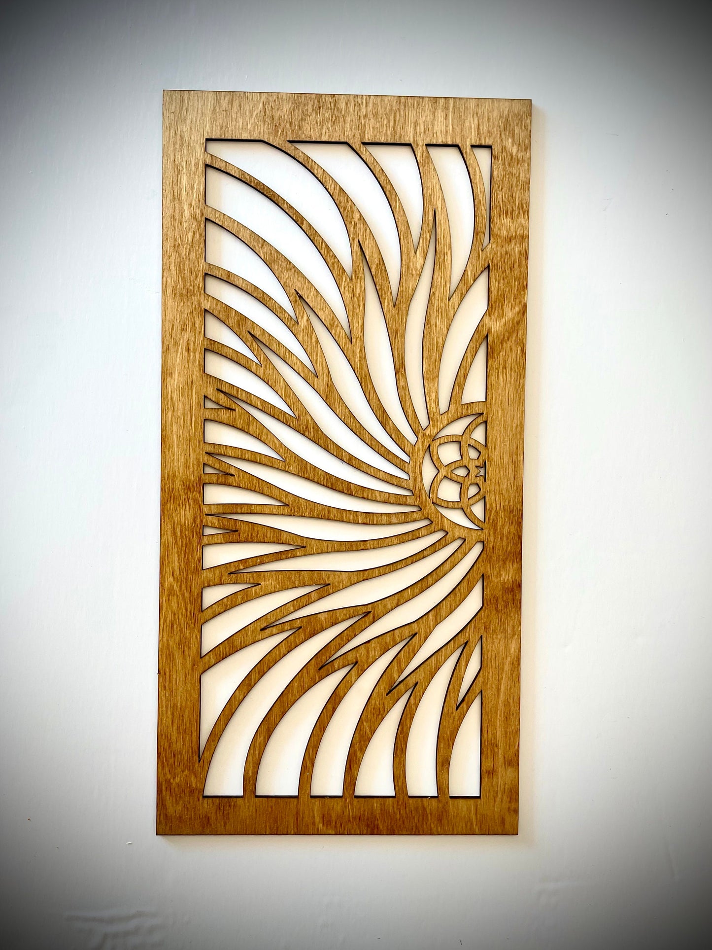 Boho Star Fire Spiral Flower Wood Wall Art | 2-Panel Set | Multiple Sizes & Finishes