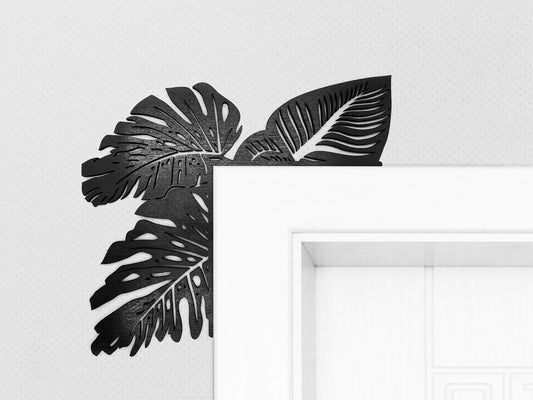 Floral Wood Window & Door Corner Accent & Trim | Set of 2 | Multiple Sizes & Finishes | Style 01