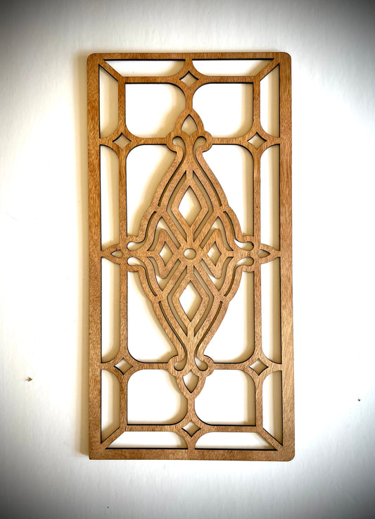 Boho Modern Art Nouveau Geometry Wood Wall Art | 4-Panel Set | Multiple Sizes & Finishes | Set A