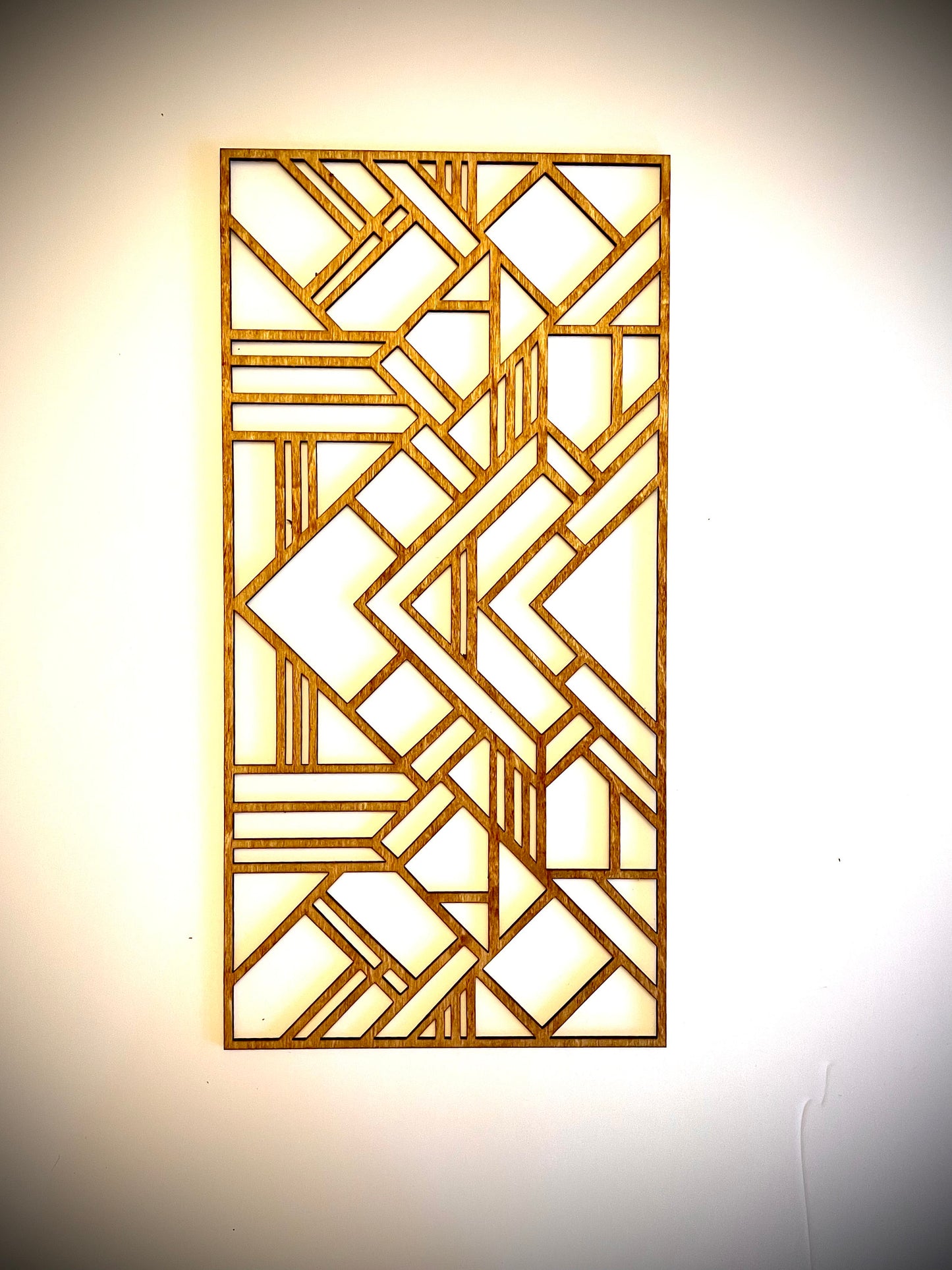 Art Deco Geometry Wood Wall Art | 3-Panel Set | Multiple Sizes & Finishes | Style H