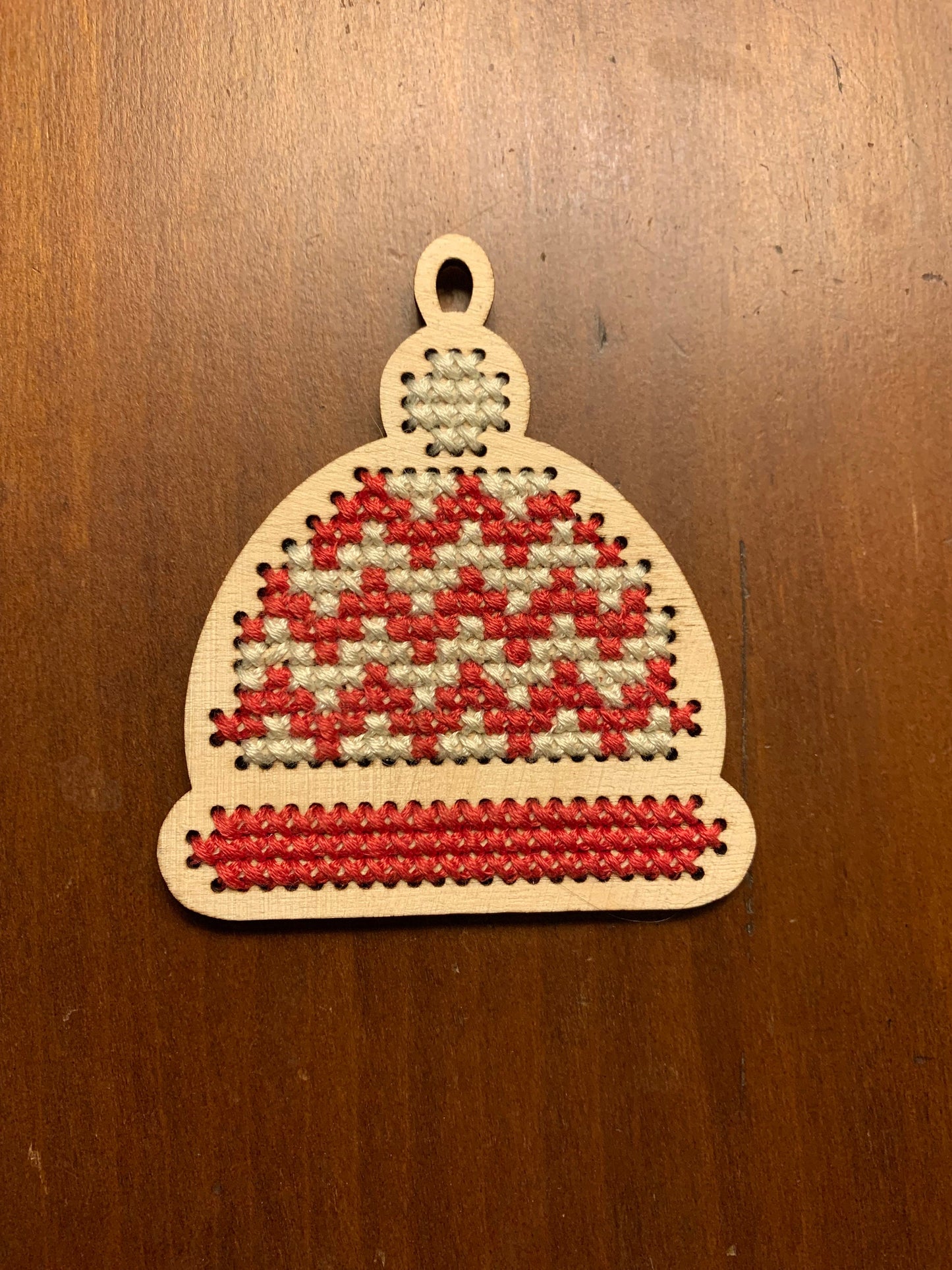 Cross Stitch Winter Hat Christmas Ornament Wood Blanks | Assorted Quantities