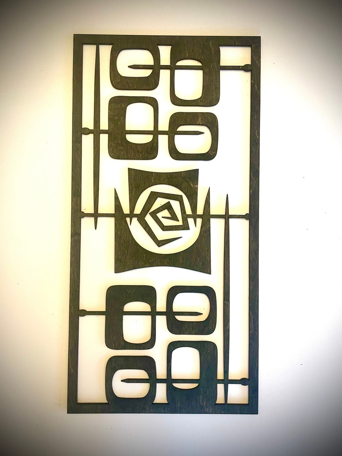 Mid Century Modern Wood Wall Art | 4-Panel Set | Multiple Sizes & Finishes | Set B