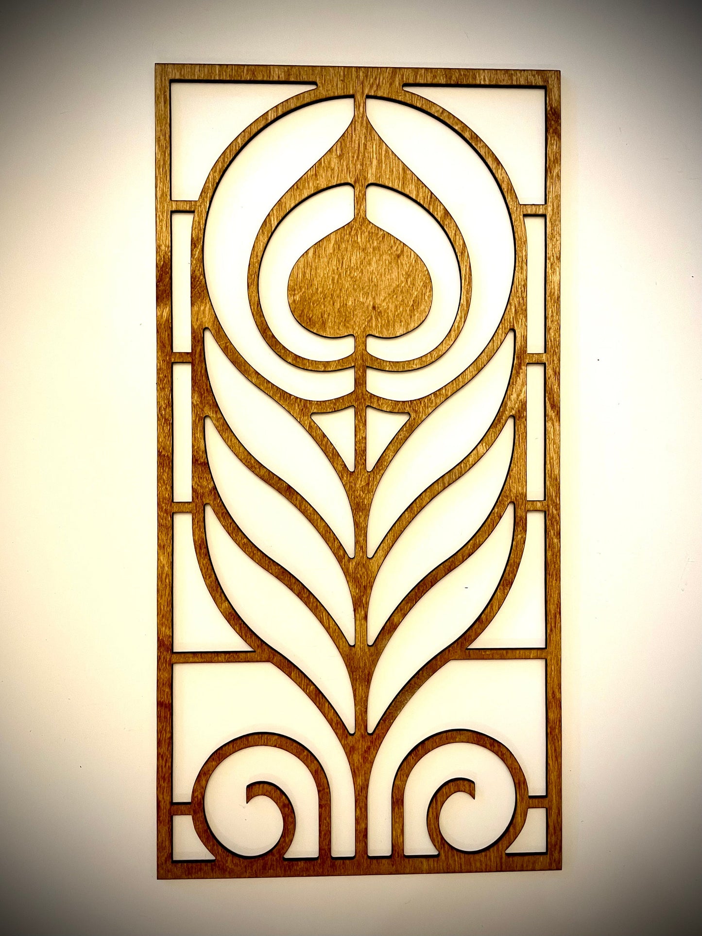 Peacock Feather Wood Wall Art | 3-Panel Set | Multiple Sizes & Finishes