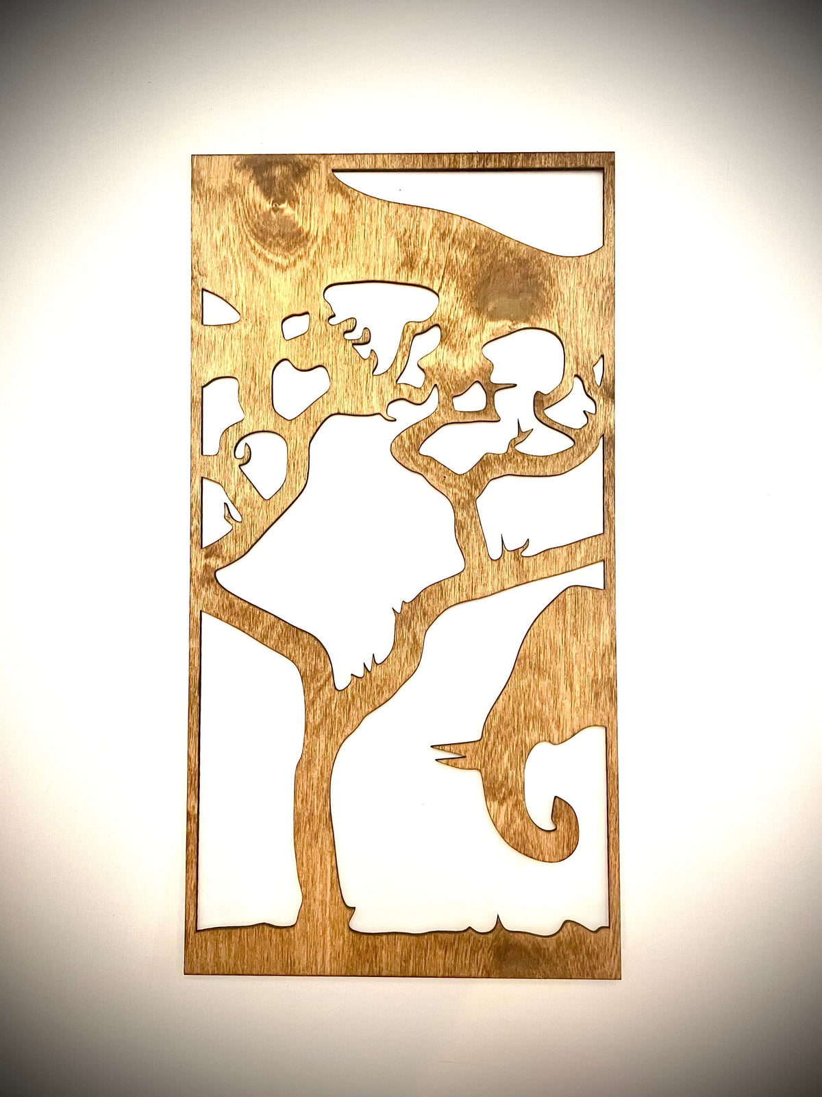 Elephant at Tree of Life Wood Wall Art | 3-Panel Set | Multiple Sizes & Finishes