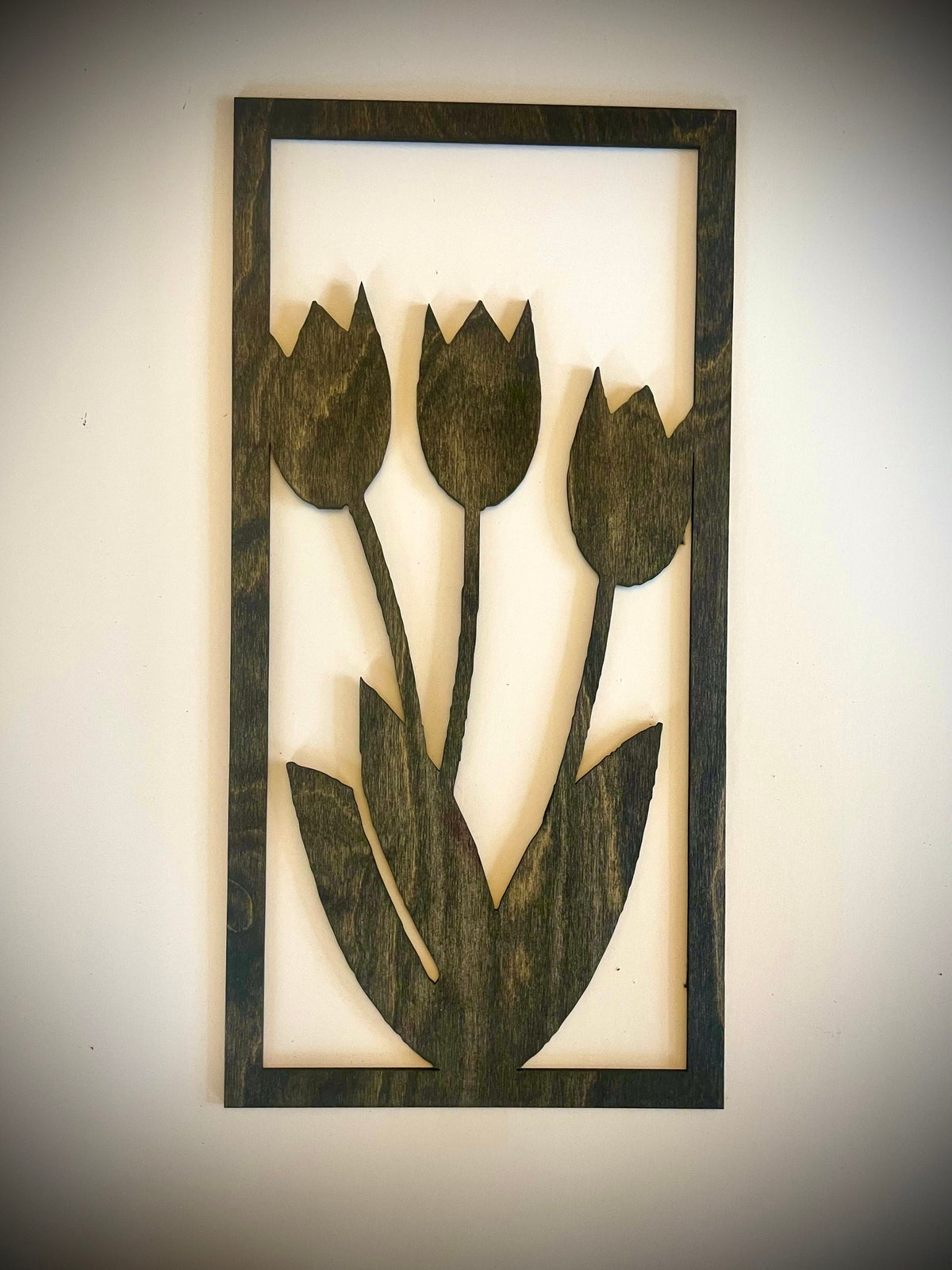 Boho Modern Tulip Mandala Wood Wall Art 3-Panel Set - product view