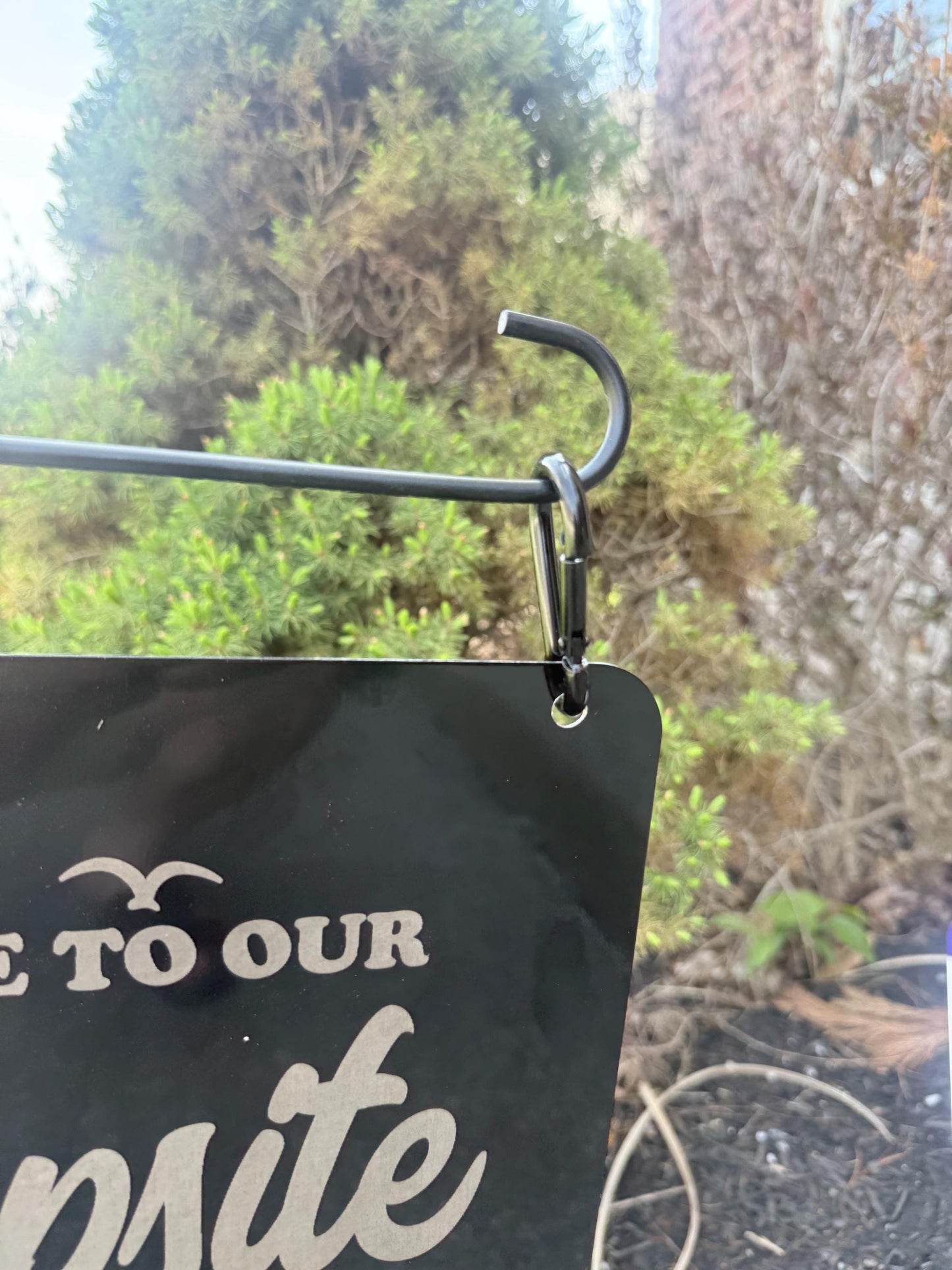 Custom Campsite Welcome Aluminum Garden Flag Sign | RV, Trailer & Tent | Double-Sided Weatherproof