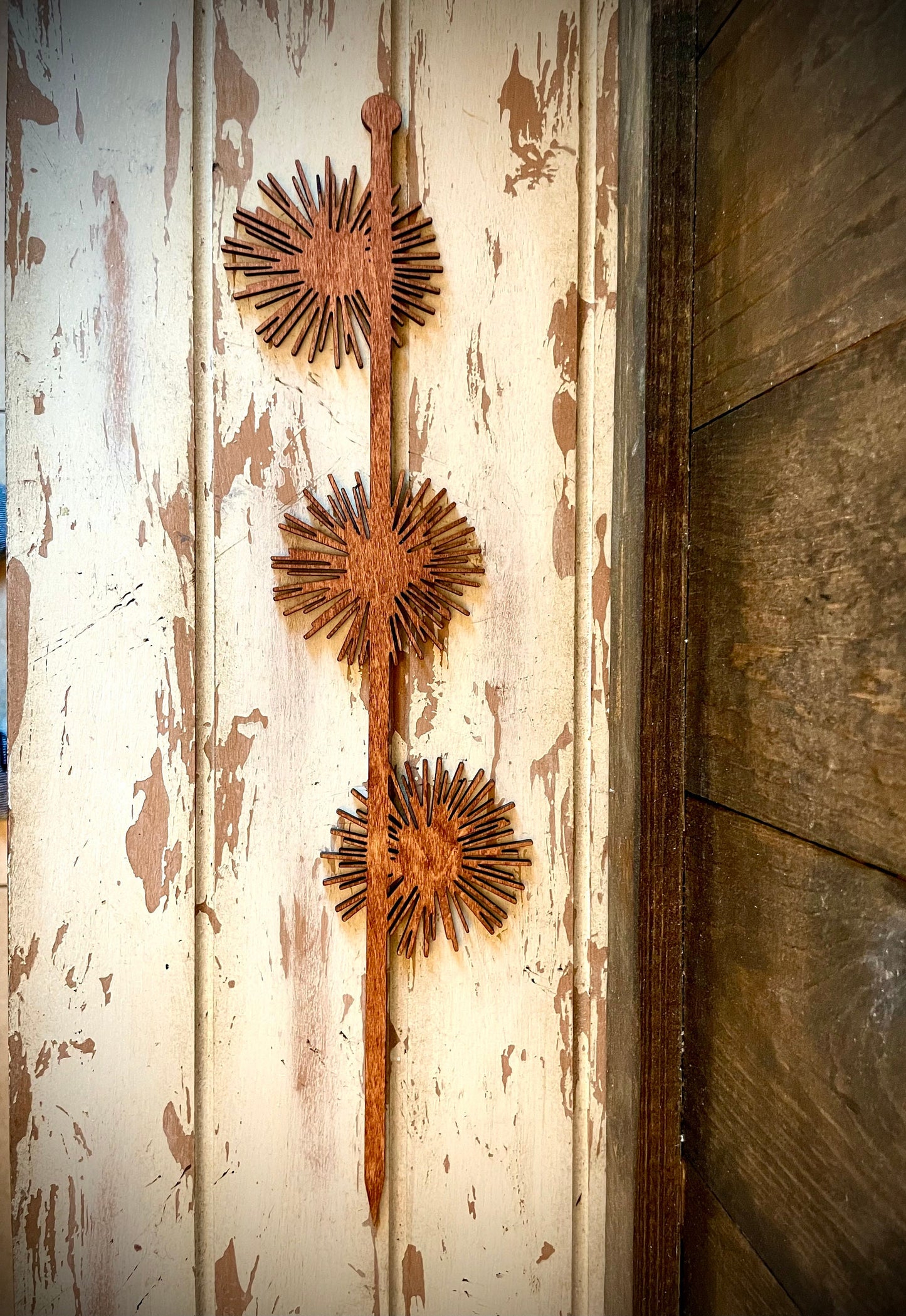GIANT 18" Mid Century Modern Atomic Starburst Boho Indoor Plant Trellis | 3 Styles | Multiple Finishes