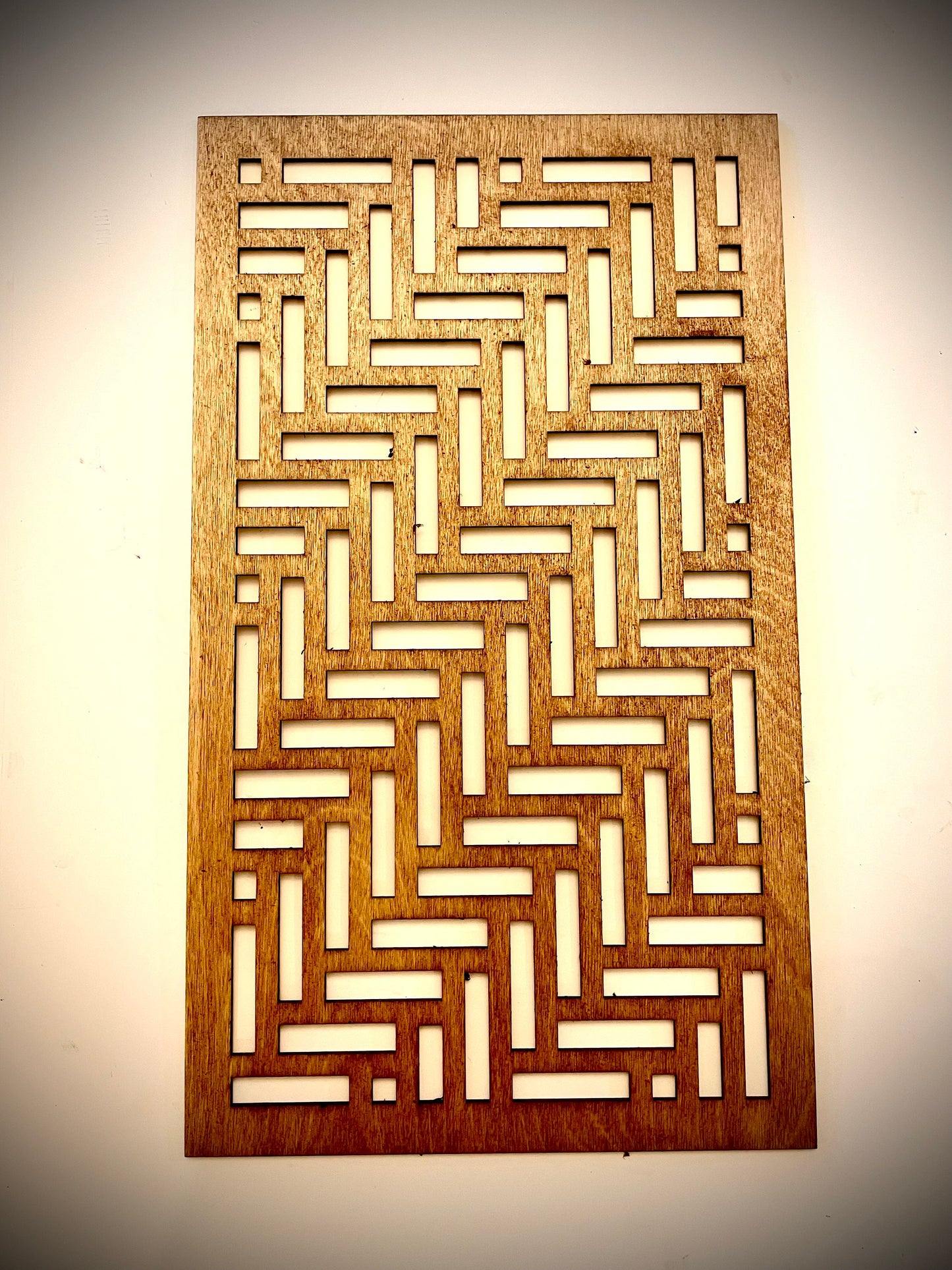 Boho Modern Geometry wood wall art, 3 panel set in multiple sizes and finishes