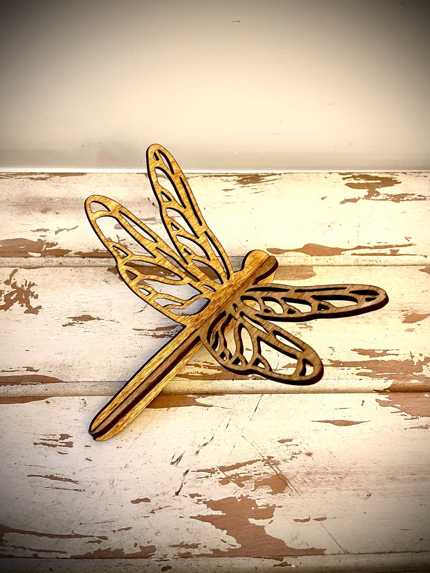3D Dragonfly Wood Tabletop Decor | Wedding Centerpiece | 5 Sizes, 12 Finishes