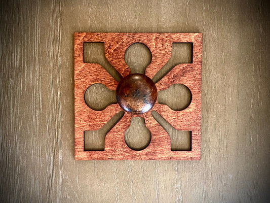 Boho Modern Flower Wood Drawer Knob & Pull Accent | Set of 4 | 15 Finishes | Set Y