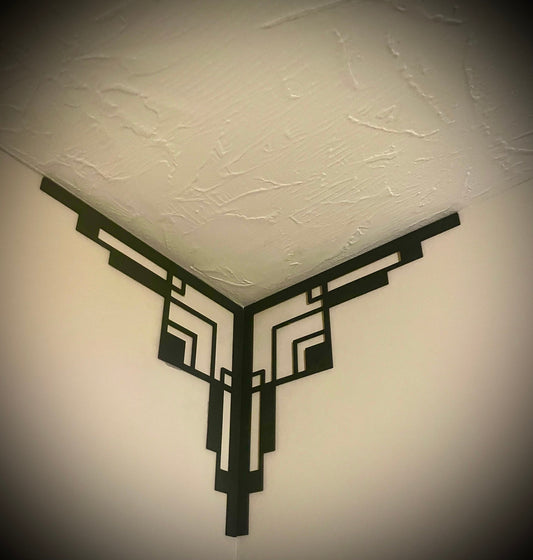Art Deco Wood Corner Accent & Trim | Set of 2 | Multiple Sizes & Finishes | Style G