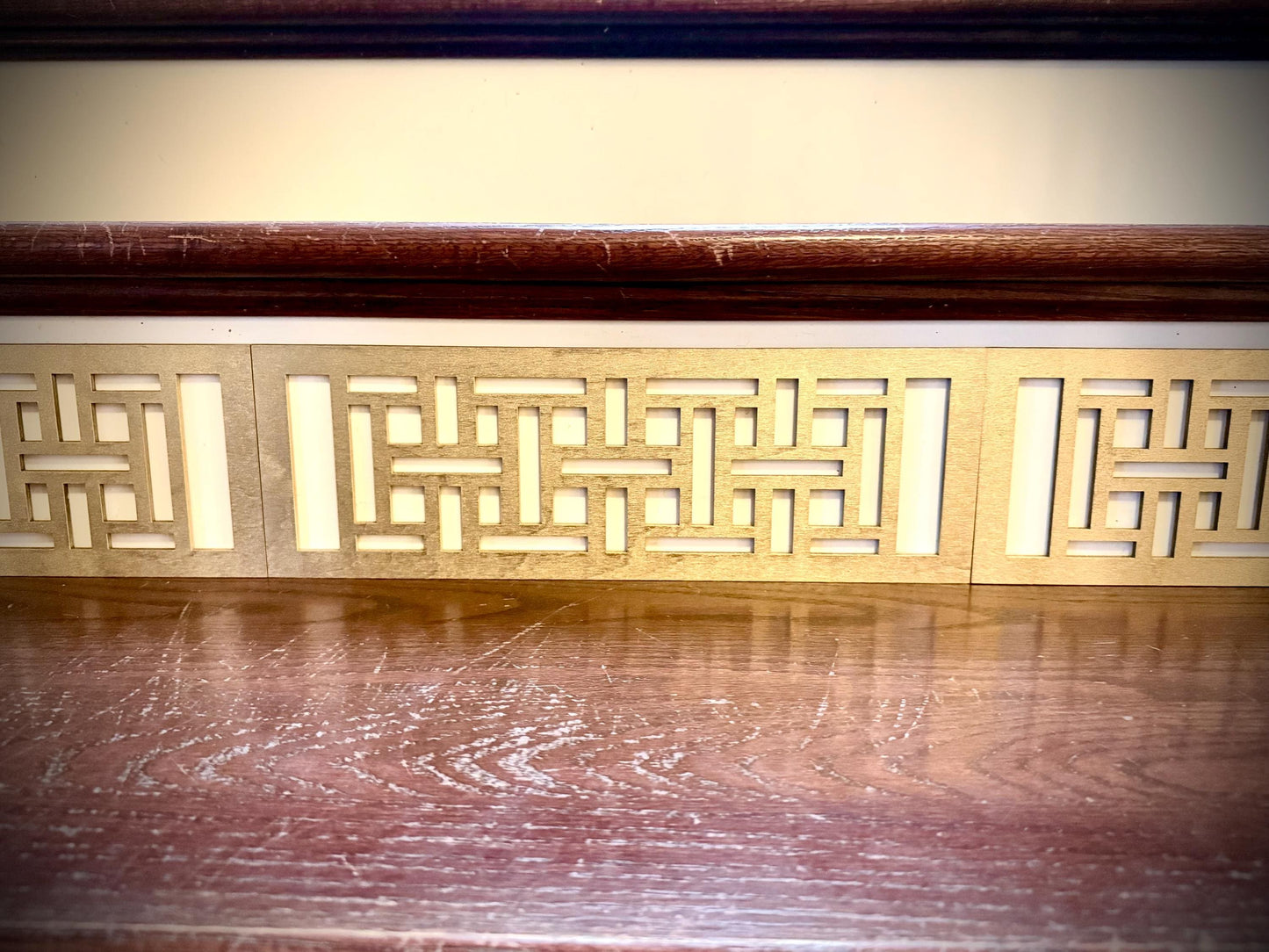 Art Deco art deco Staircase accents / embellishments (set of 3) available in multiple finishes - Style D