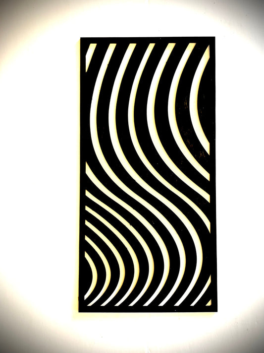 Waves & Abstracts Wood Wall Art | 3-Panel Set | Multiple Sizes & Finishes | Set B