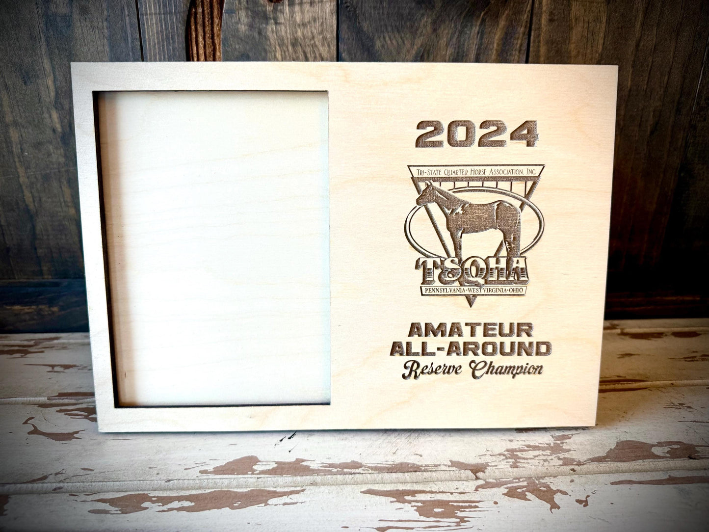 Custom Team & Corporate Logo Wood 5x7 Photo Frame | Portrait or Landscape