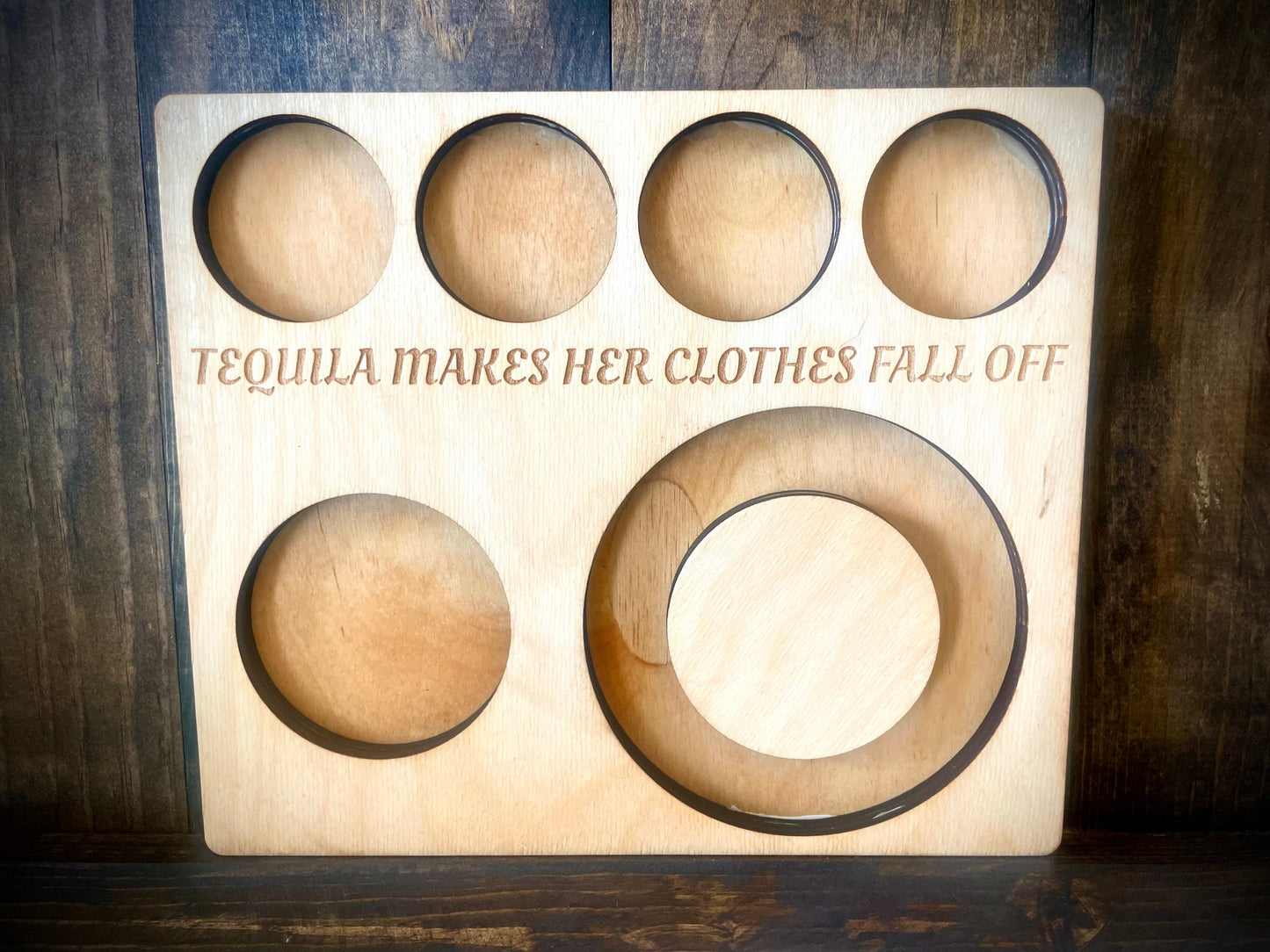 Custom Engraved Tequila Shot & Margarita Board with Salt Well | Wedding & Vacation Home Gift