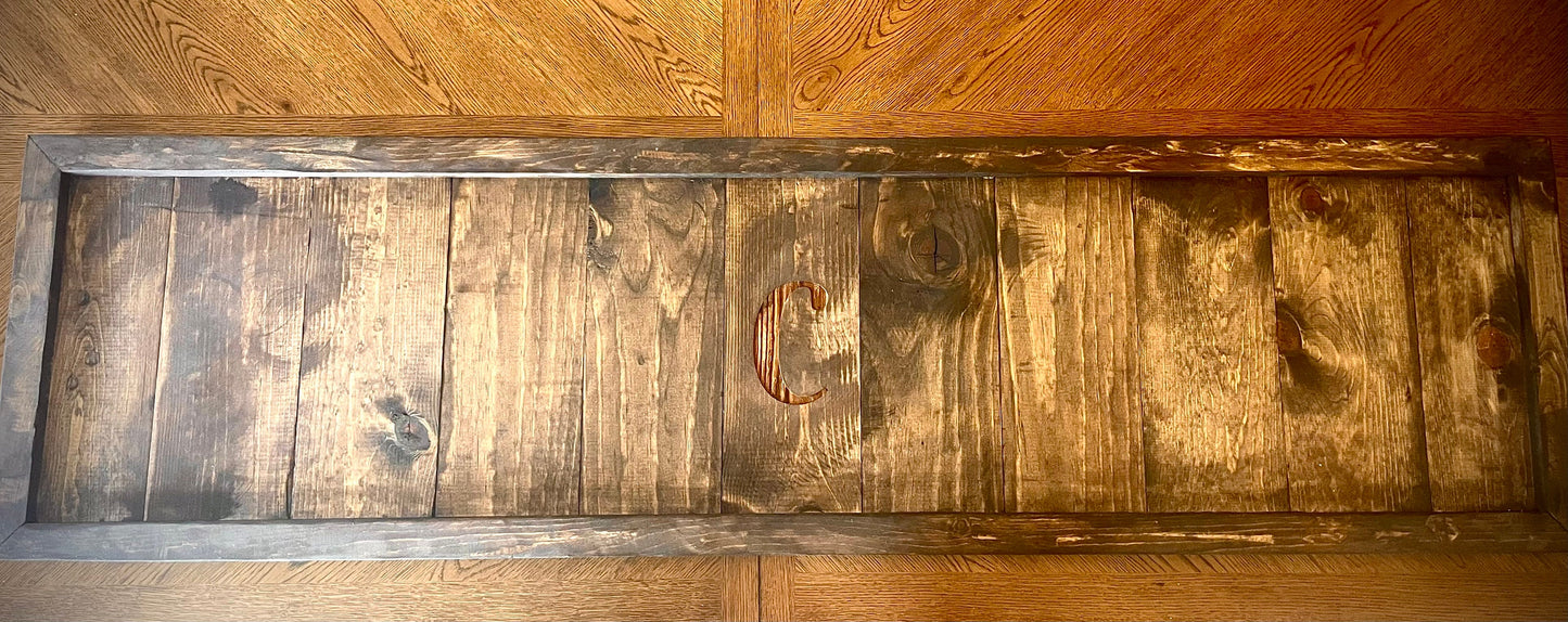 Custom Rustic Farmhouse Charcuterie Board & Serving Tray | Raised Edges, Optional Engraving & Handles