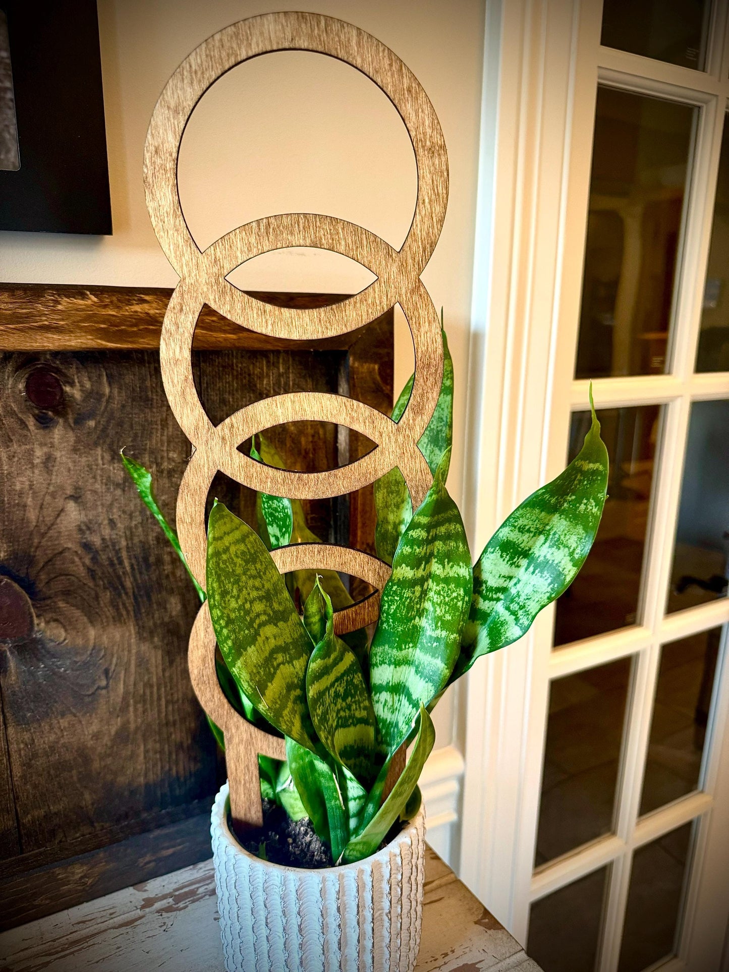 GIANT 18" Boho Indoor Plant Trellis | Large Circle Pattern | 12 Finishes