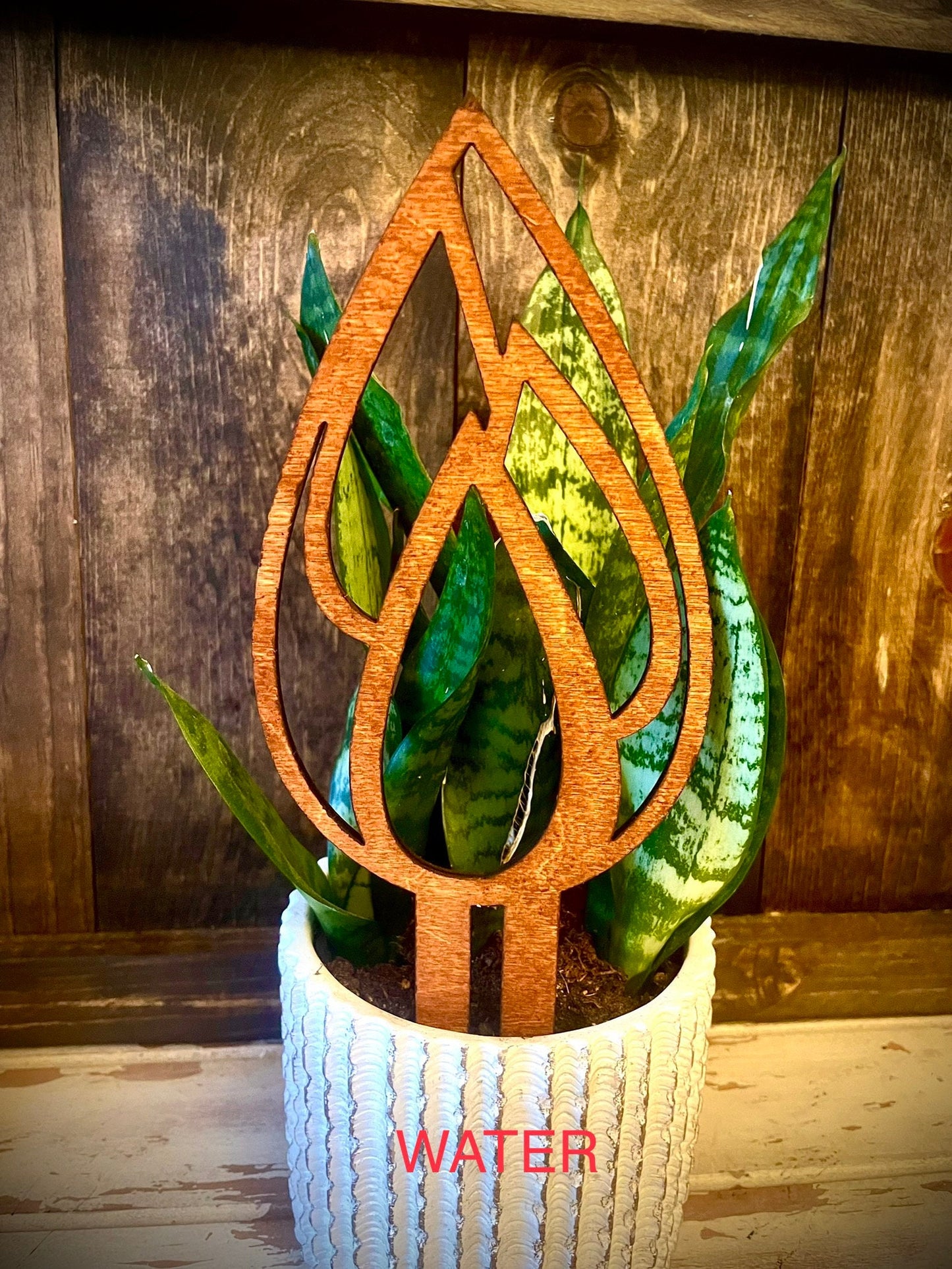 Boho Indoor Plant Trellis | 4 Elements Teardrop | Earth, Water, Wind & Fire | Multiple Sizes & Finishes