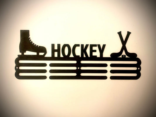 Wood Hockey Medal Holder & Display | 12 Finishes | Hockey Gift