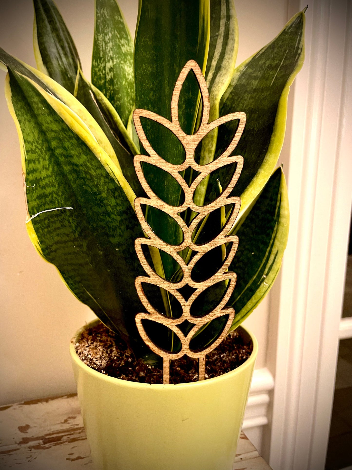 Boho Indoor Plant Trellis | Leaves | Multiple Sizes & Finishes | Style C