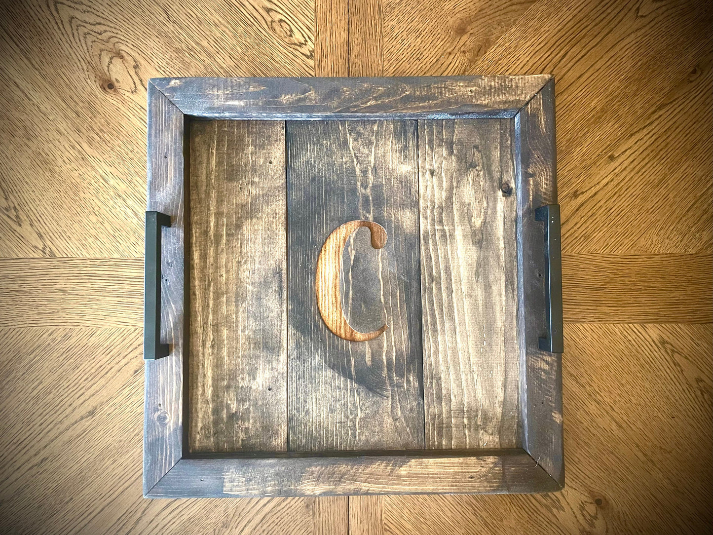 Custom Rustic Farmhouse Charcuterie Board & Serving Tray | Raised Edges, Optional Engraving & Handles