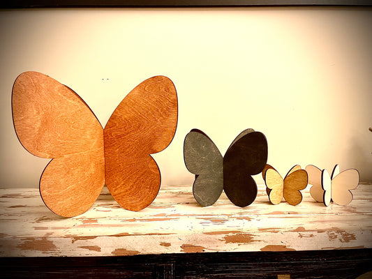 Butterfly Wood Tabletop Decor | Wedding Centerpiece | 3 Sizes, 12 Finishes