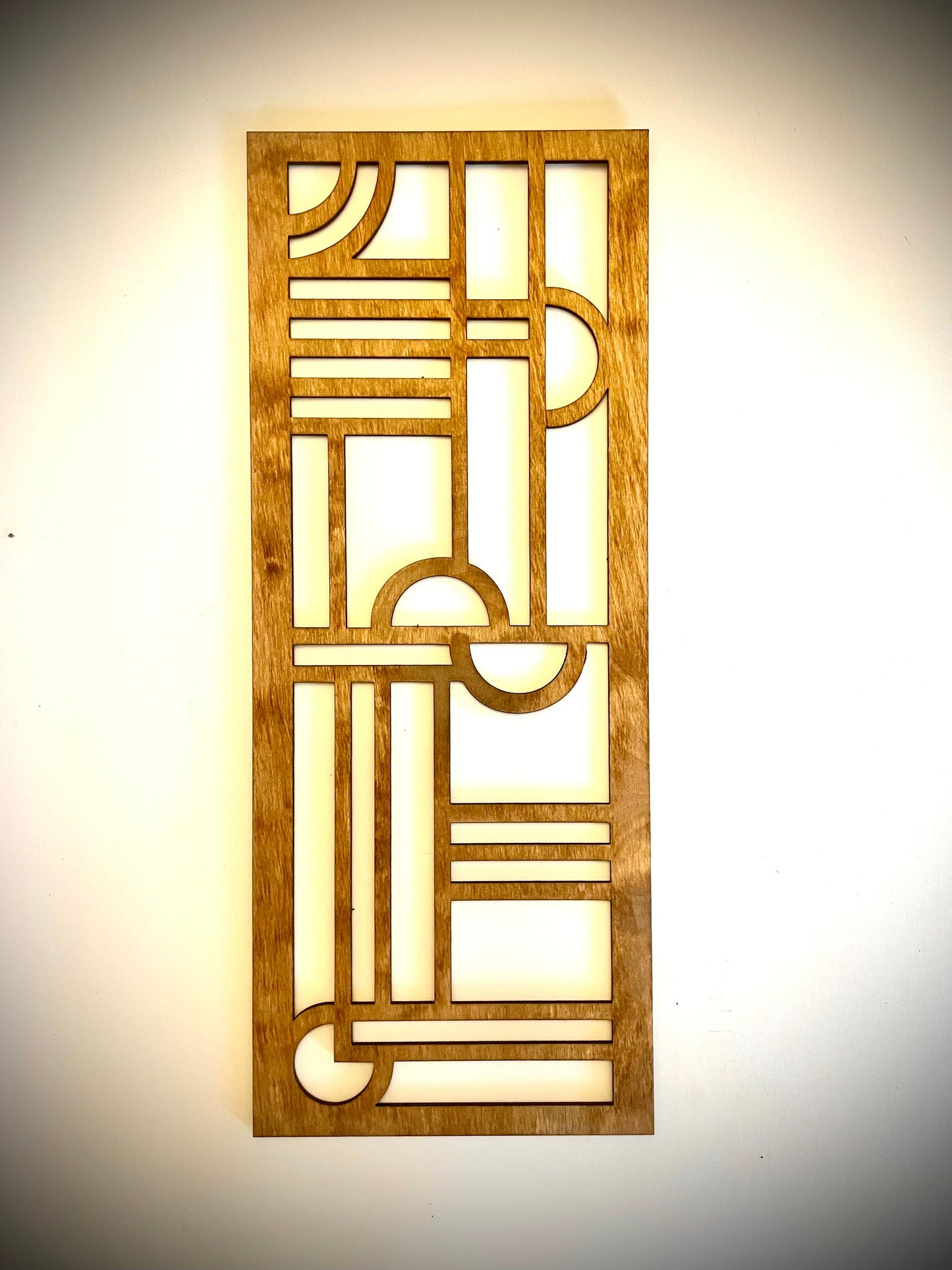 Art Deco Semi Circles 3-Panel Wood Wall Art - Style Q