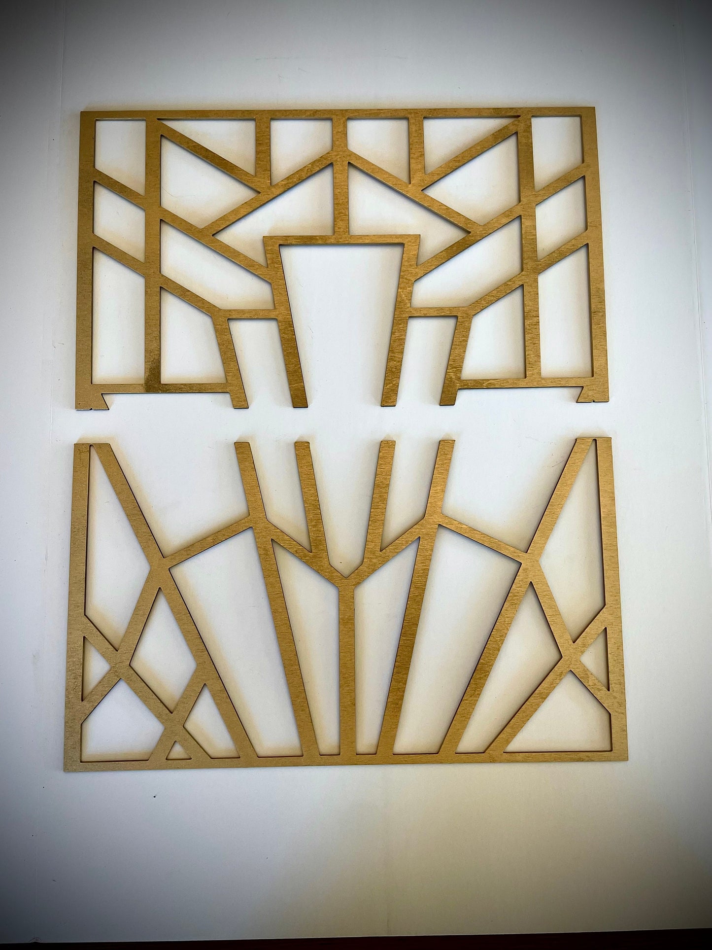 Boho Modern Art Deco Art Deco 2 piece framed marquee wood wall art, 2 panel in multiple sizes and finishes