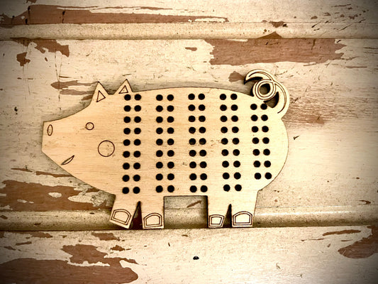 Cross Stitch Pig Wood Blanks | Assorted Quantities