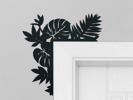 Floral Wood Window & Door Corner Accent & Trim | Set of 2 | Multiple Sizes & Finishes | Style 07