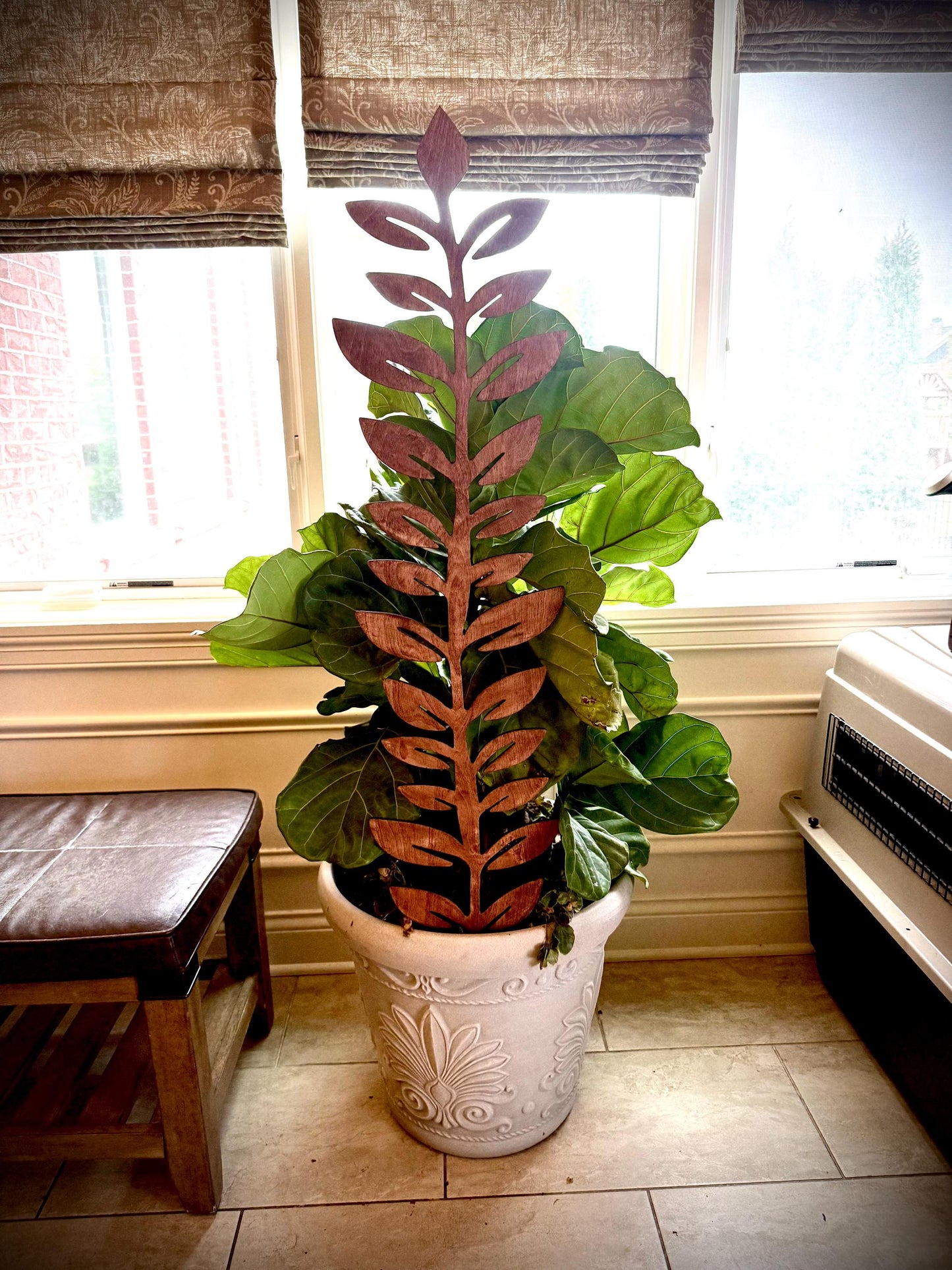 COLOSSAL 47" or 29" Boho Indoor Plant Trellis | Leafy Vine | 12 Finishes
