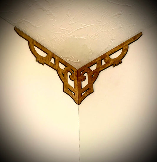 Elegant Wood Corner Accent & Trim | Set of 2 | Multiple Sizes & Finishes | Style N