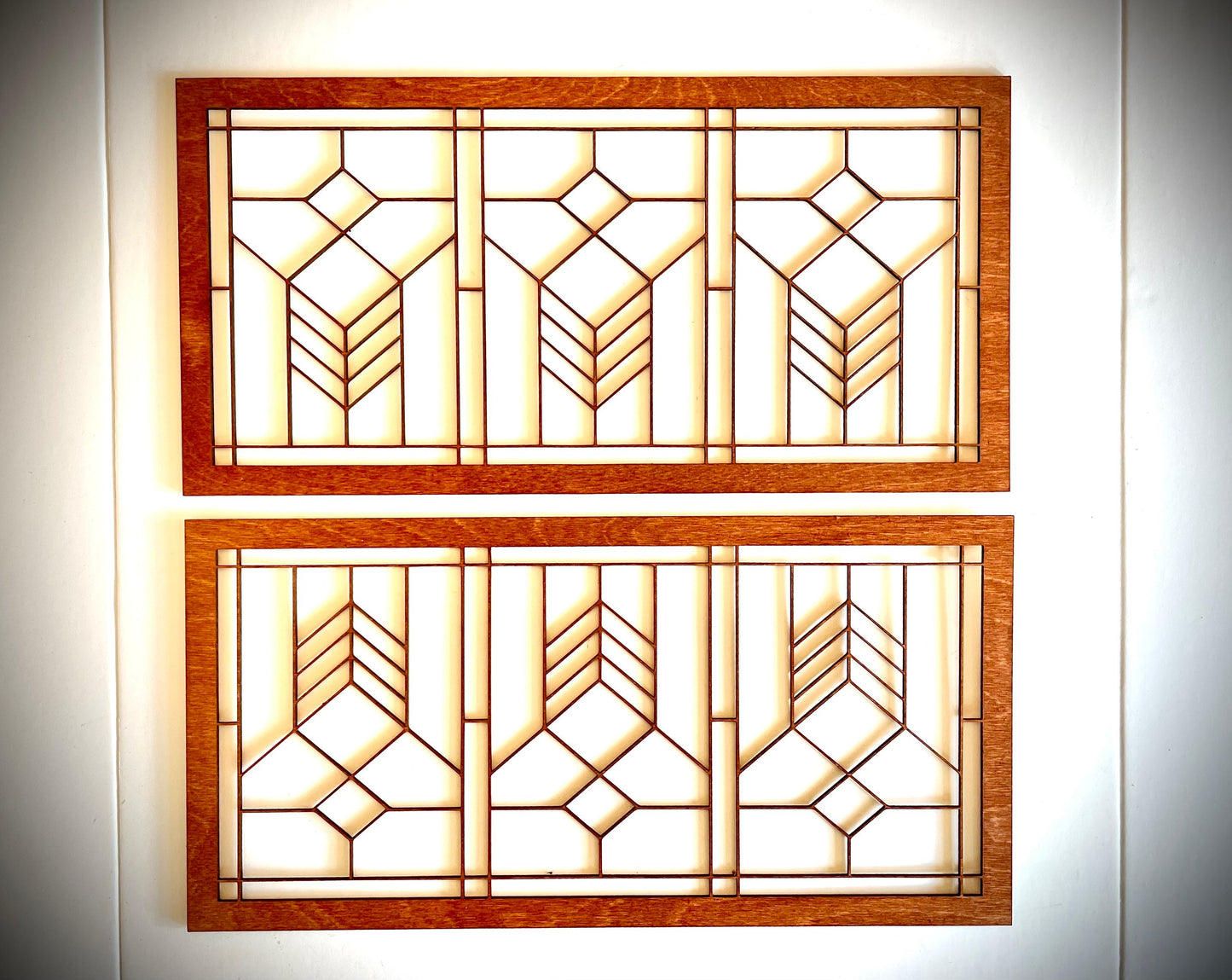Boho Modern Art Deco Art Deco Geometry wood wall art, 2 panel in multiple sizes and finishes, decor wall art original D