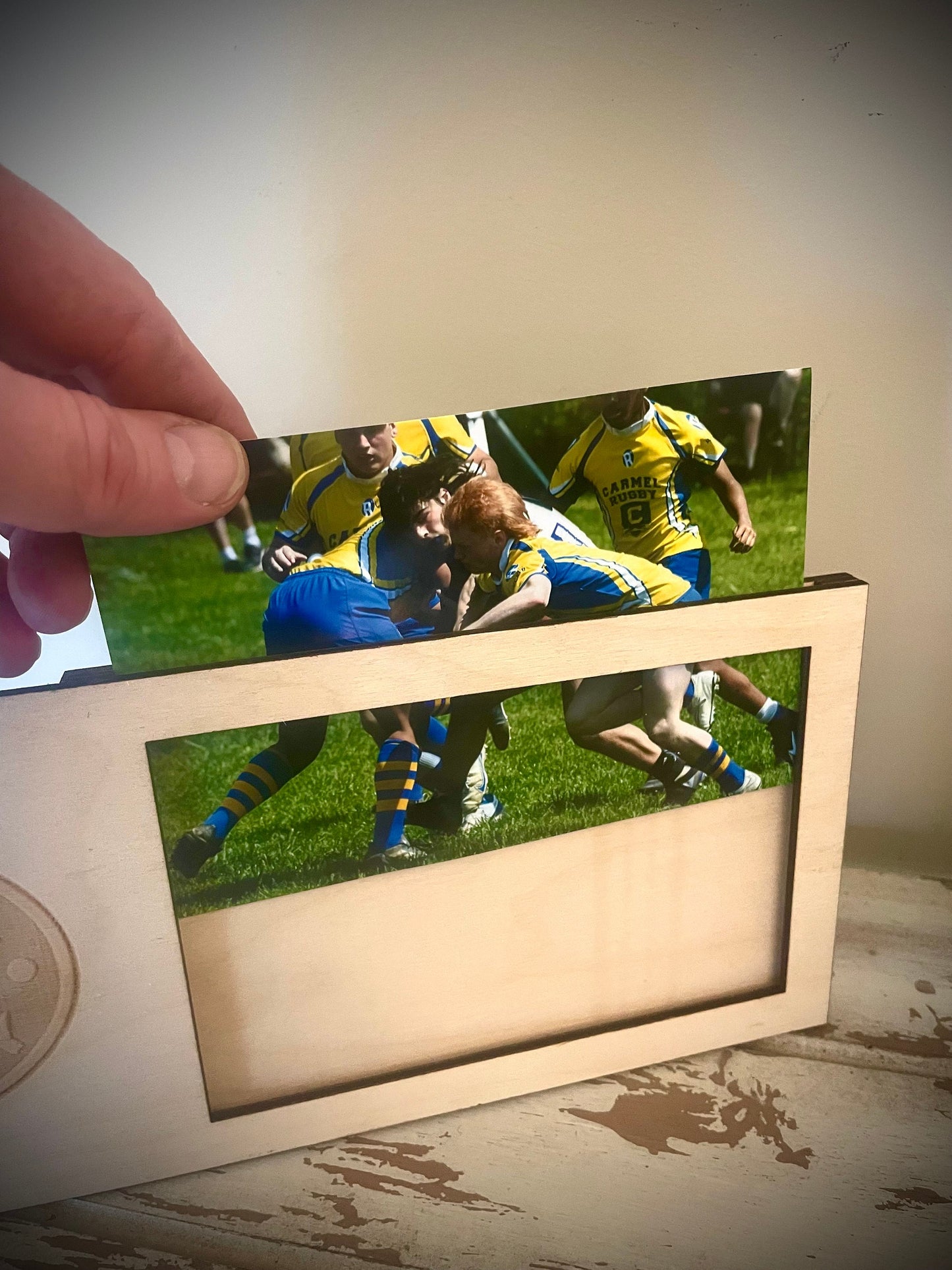 Custom Team & Corporate Logo Wood 4x6 Photo Frame | Portrait or Landscape