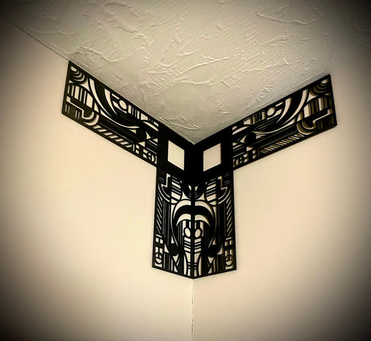 Art Deco Wood Corner Accent & Trim | Set of 2 | Multiple Sizes & Finishes | Style AB