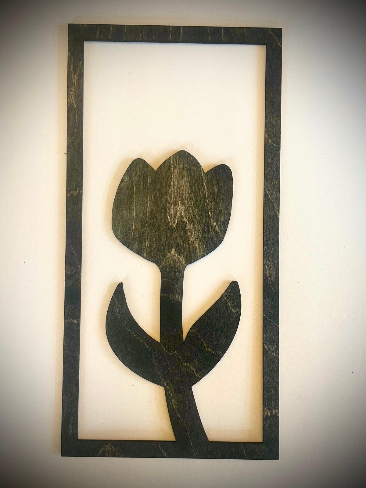 Boho Modern Tulip Mandala Wood Wall Art 3-Panel Set - detail view